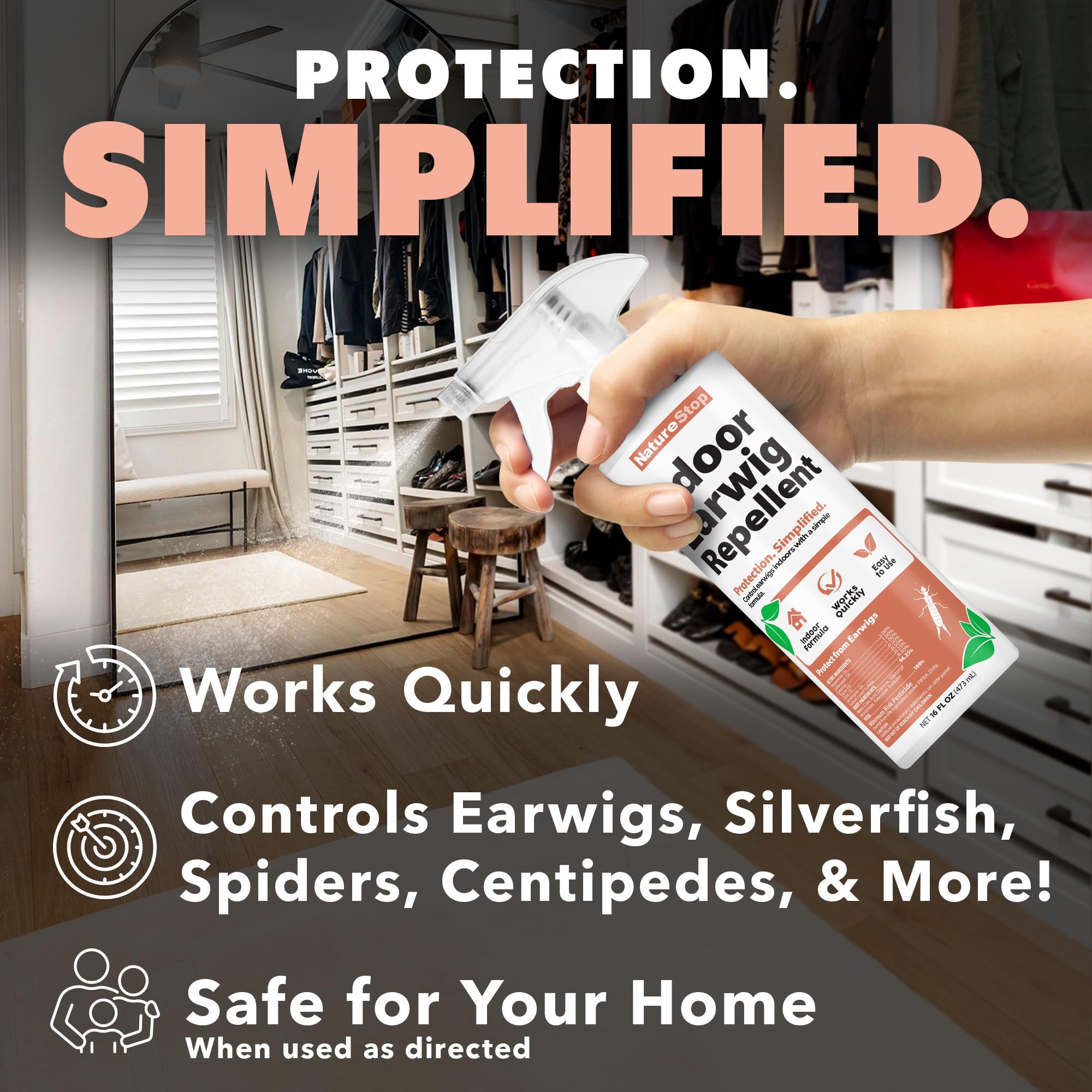 NatureStop made-in-usa earwig spray supports routine pest deterrence.