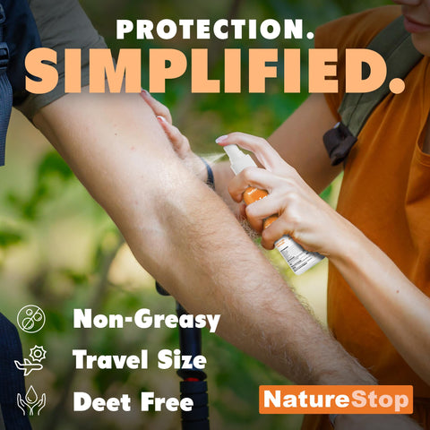 NatureStop made-in-USA spray supports reliable outdoor protection when tackling yardwork.