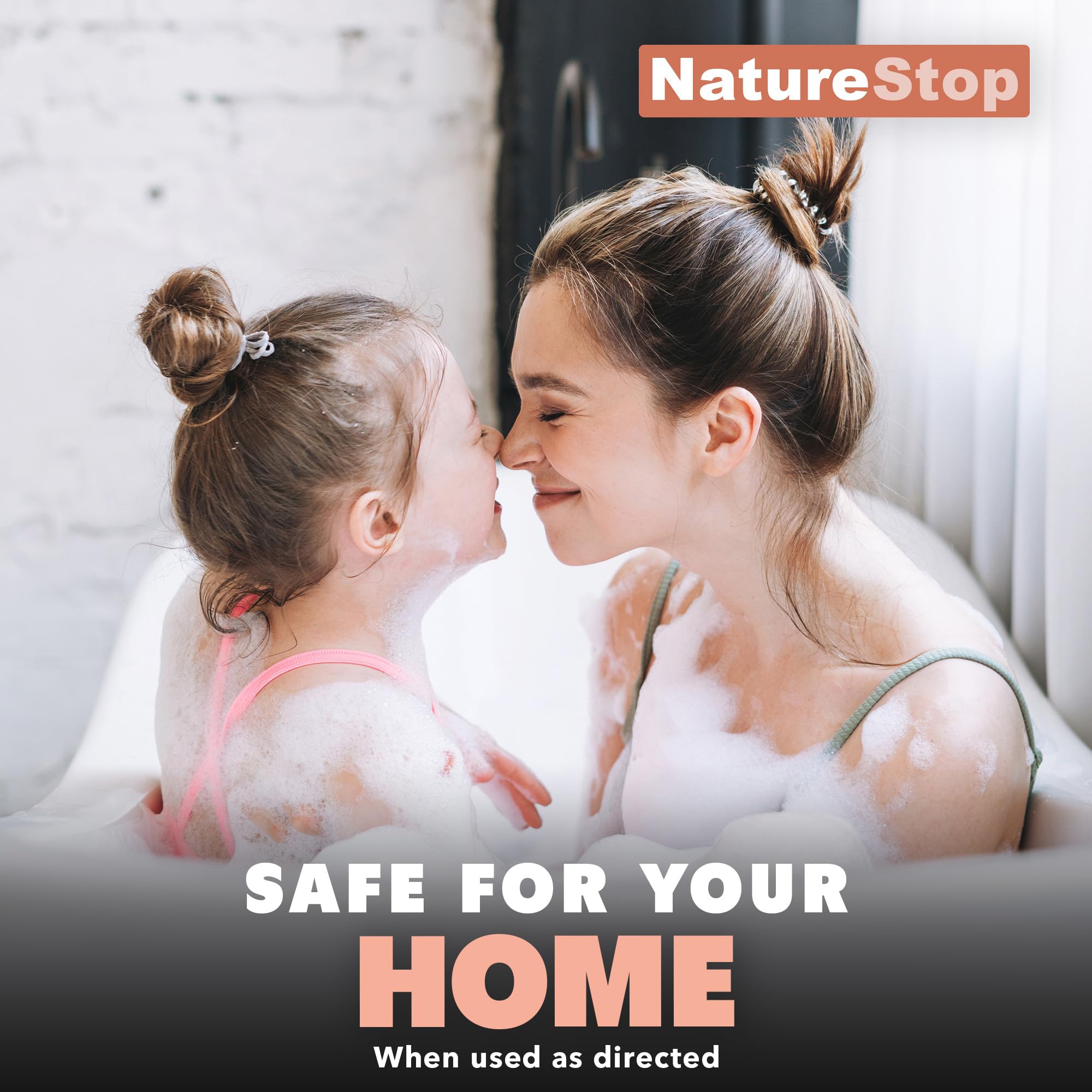 NatureStop residue-free formula spray for bathrooms and kitchens.
