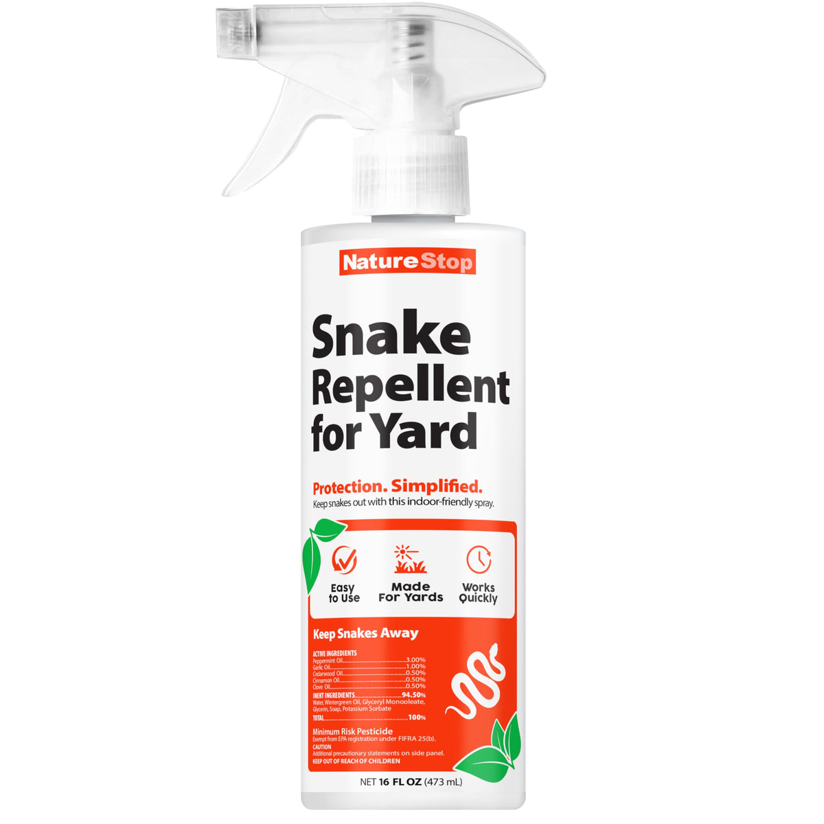 NatureStop snake repellent spray deters snakes around yards and garden borders for safer outdoor spaces.