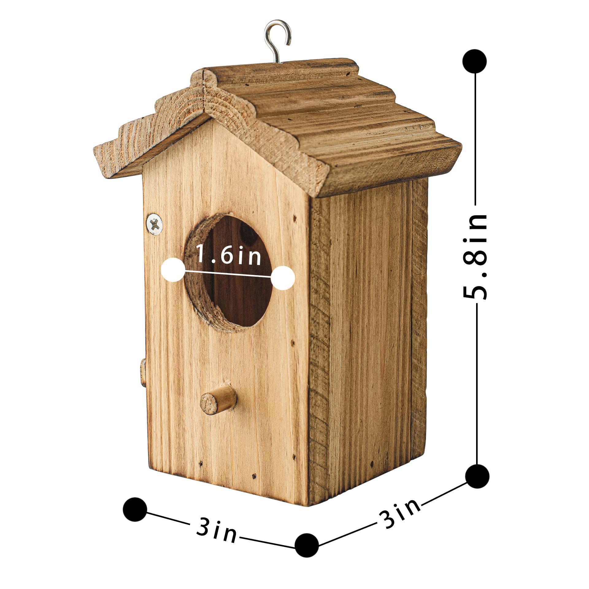 Natureylwl weather-resistant outdoor birdhouse withstands seasonal use.