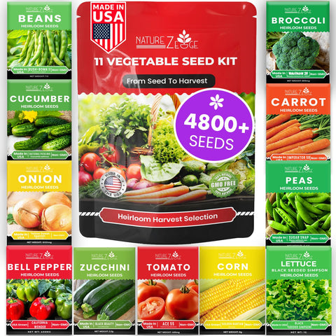 NatureZ Edge 11 heirloom seeds pack for diverse home garden harvests