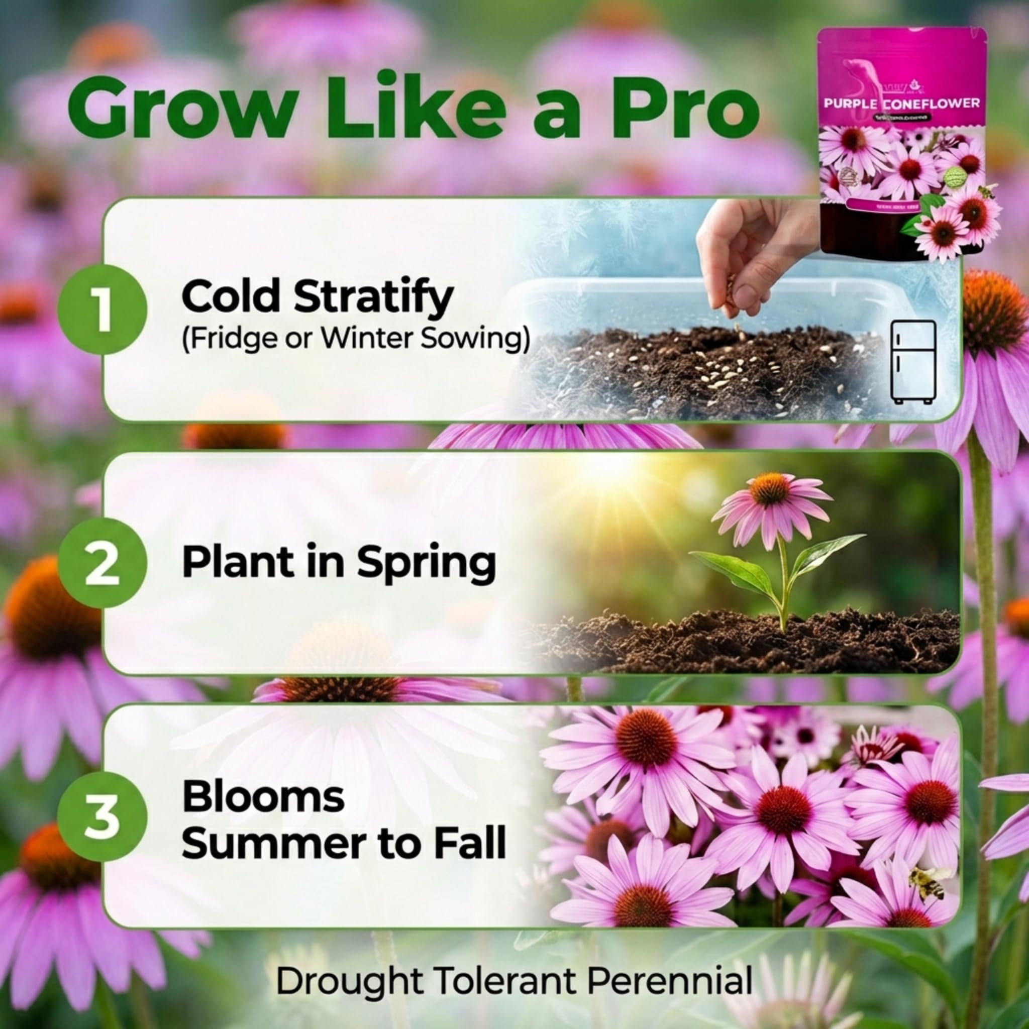 NatureZ Edge Drought-tolerant perennial coneflowers ideal for low-maintenance landscapes.