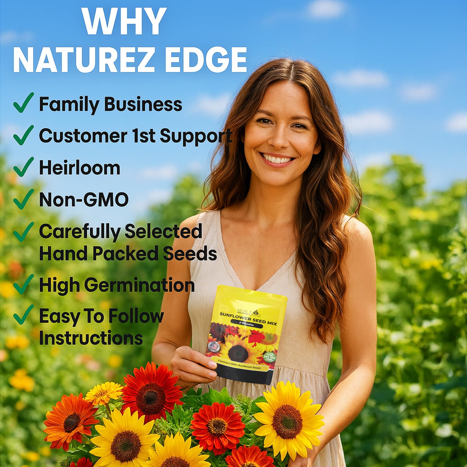 NatureZ Edge Lemon Queen seeds for tall sunny borders