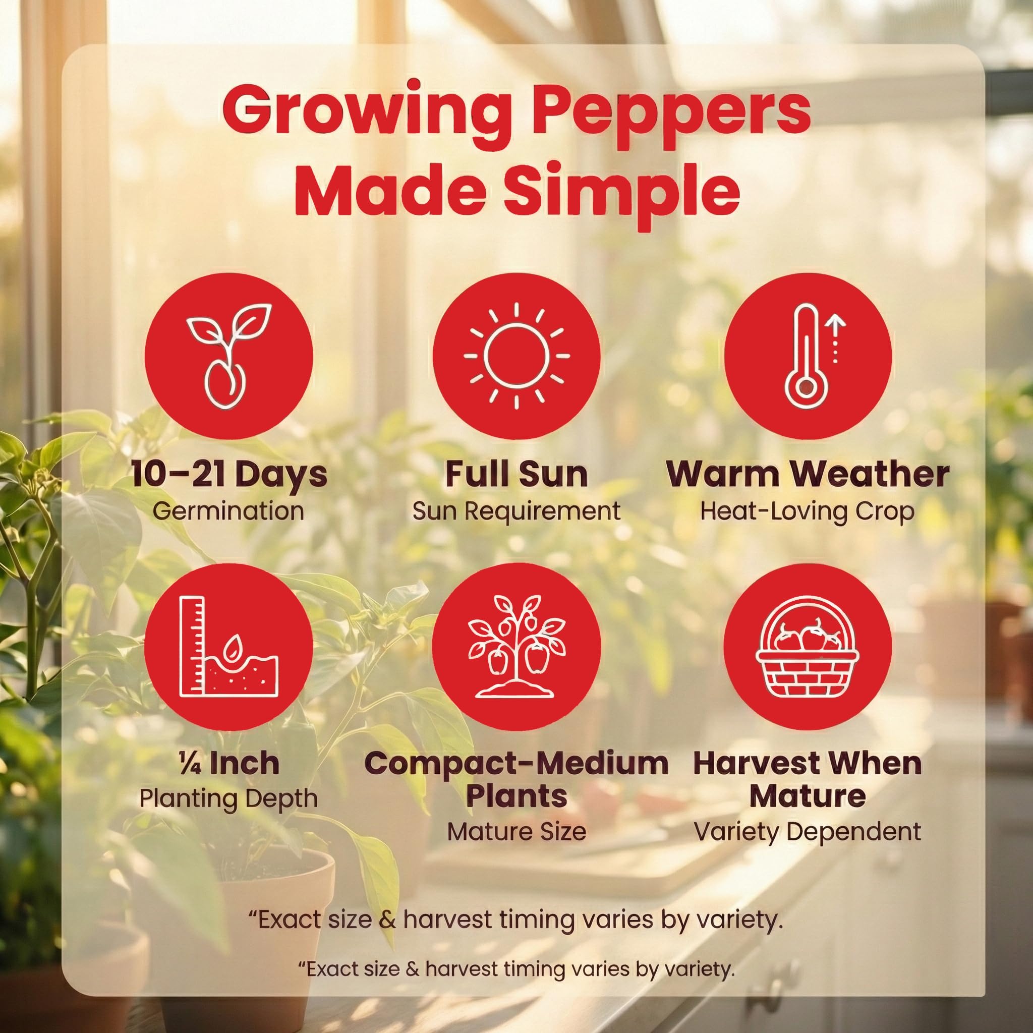 NatureZ Edge garden peppers growing in outdoor beds or containers