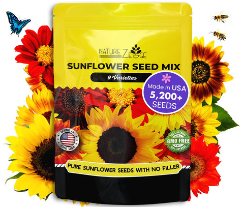 NatureZ Edge sunflower seeds pack for bulk planting with diverse varieties