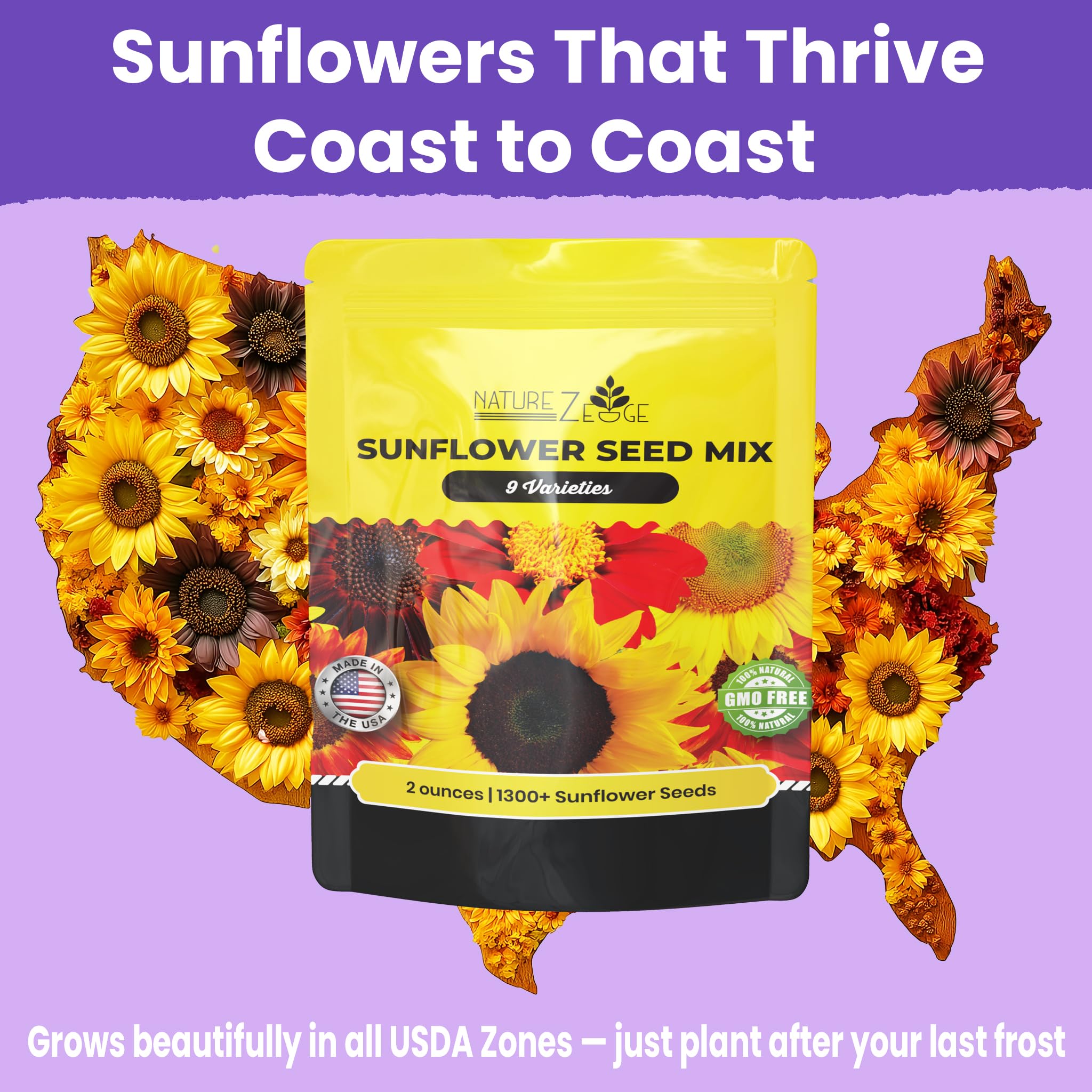 NatureZ Edge Sunflower varieties mix for colorful garden scenes.