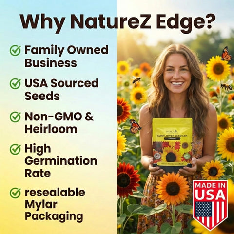 NatureZ Edge Velvet Queen deep maroon blossoms add dramatic color.