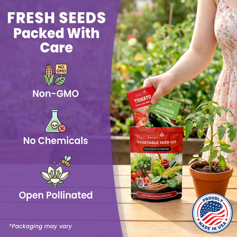 NatureZ Edge US-sourced seed pouch emphasizing freshness and reliability.