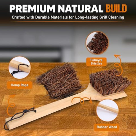 Naturolic all-in-one BBQ cleaner serves as scraper, brush, and cleaner