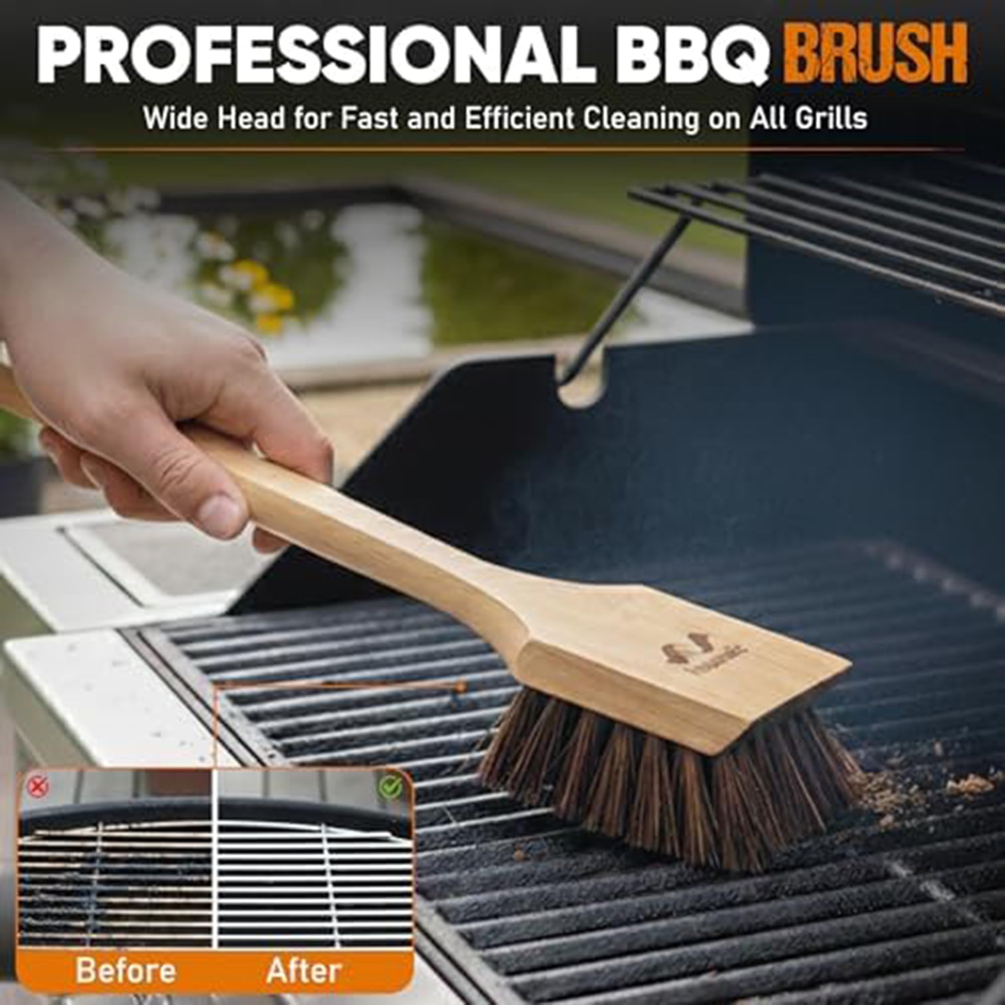 Naturolic outdoor cleaner works on gas, charcoal, and flat-top grills