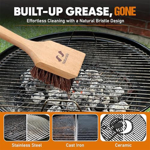 Naturolic Palmyra bristle-free design provides safe scrubbing without wires