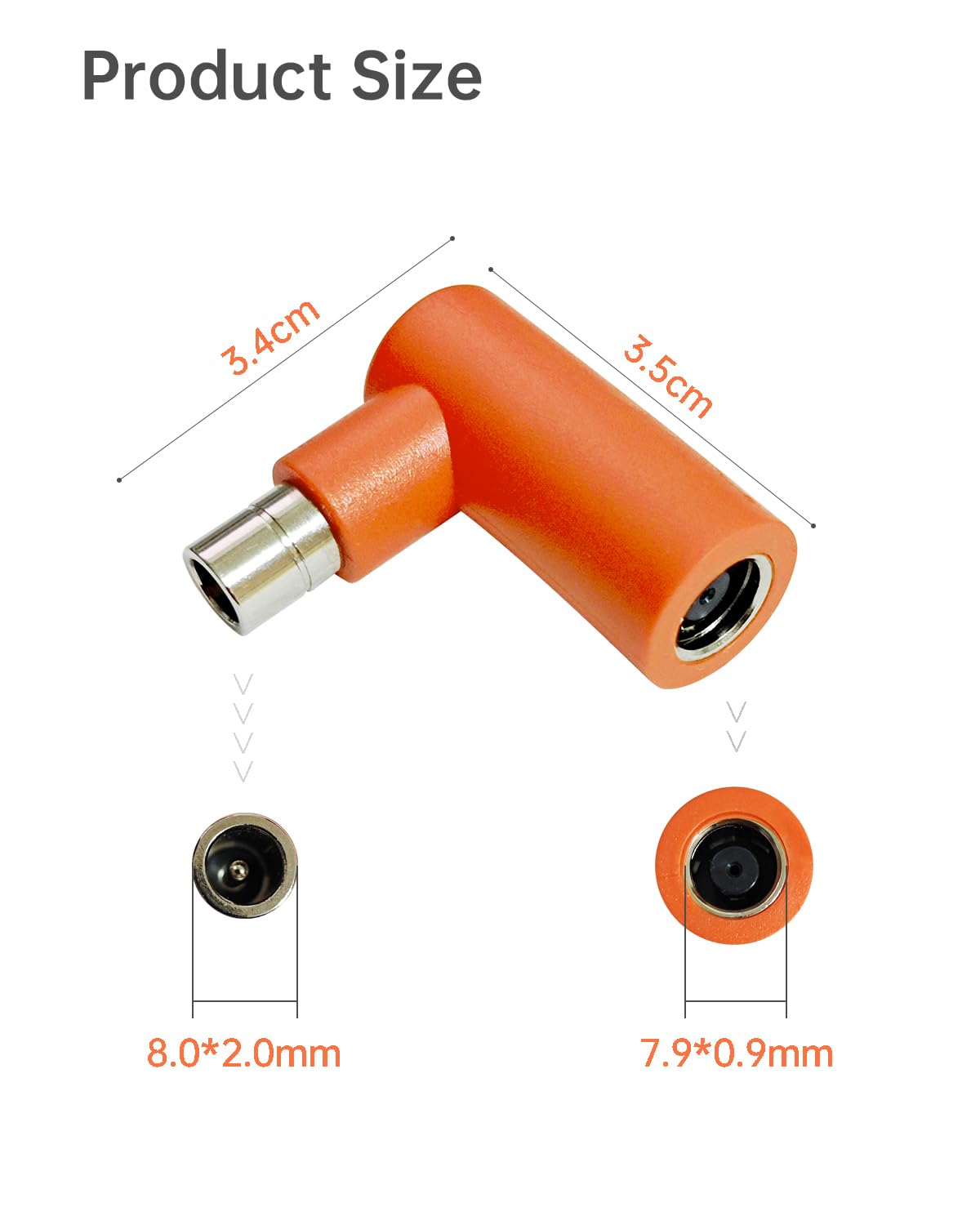 Angled view of Naubluvo adapter reducing cable clutter in tight spaces