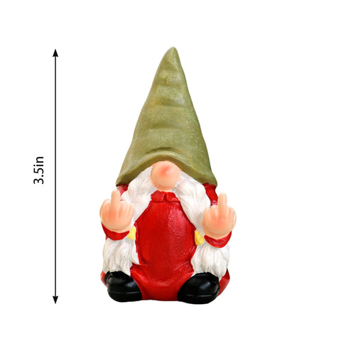 Naughty gnome outdoor decor with double bird pose brings humor to porches.