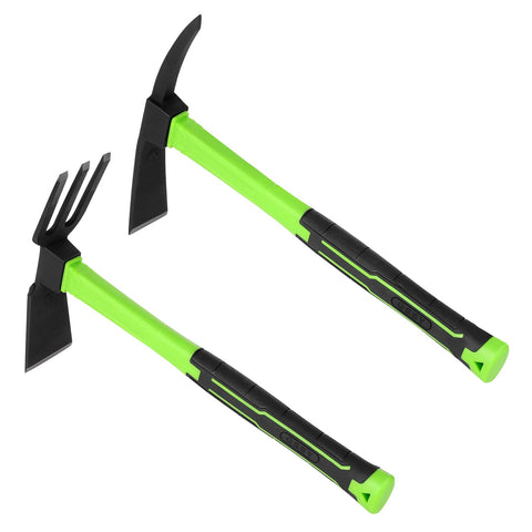 NAUKII 2pc garden hoe set with ergonomic handles enhances comfort and control