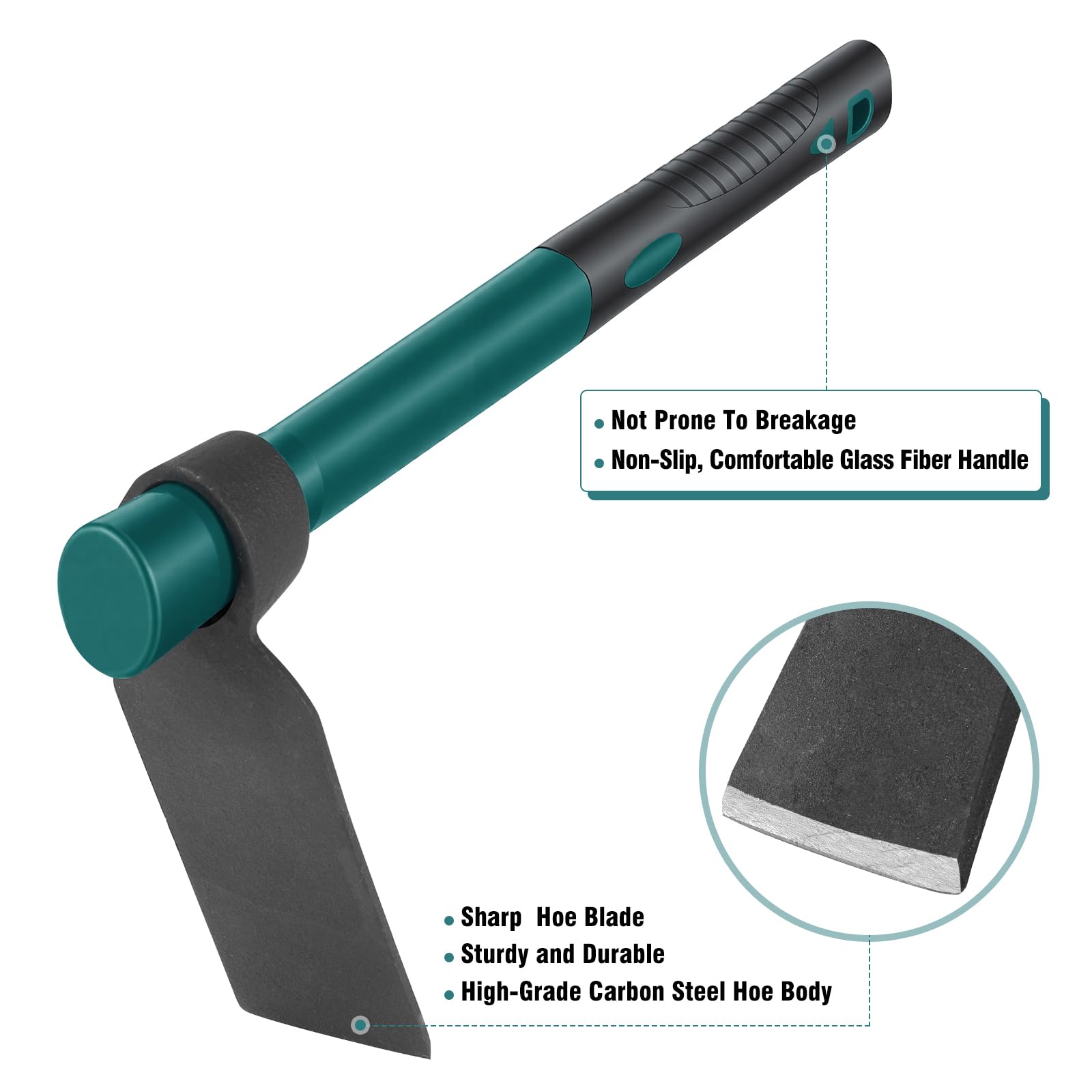 NAUKII ergonomic non-slip handle boosts control during gardening sessions.