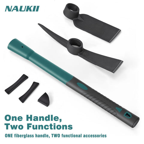 NAUKII gardening tools head attachments enable versatile tasks across flower beds.