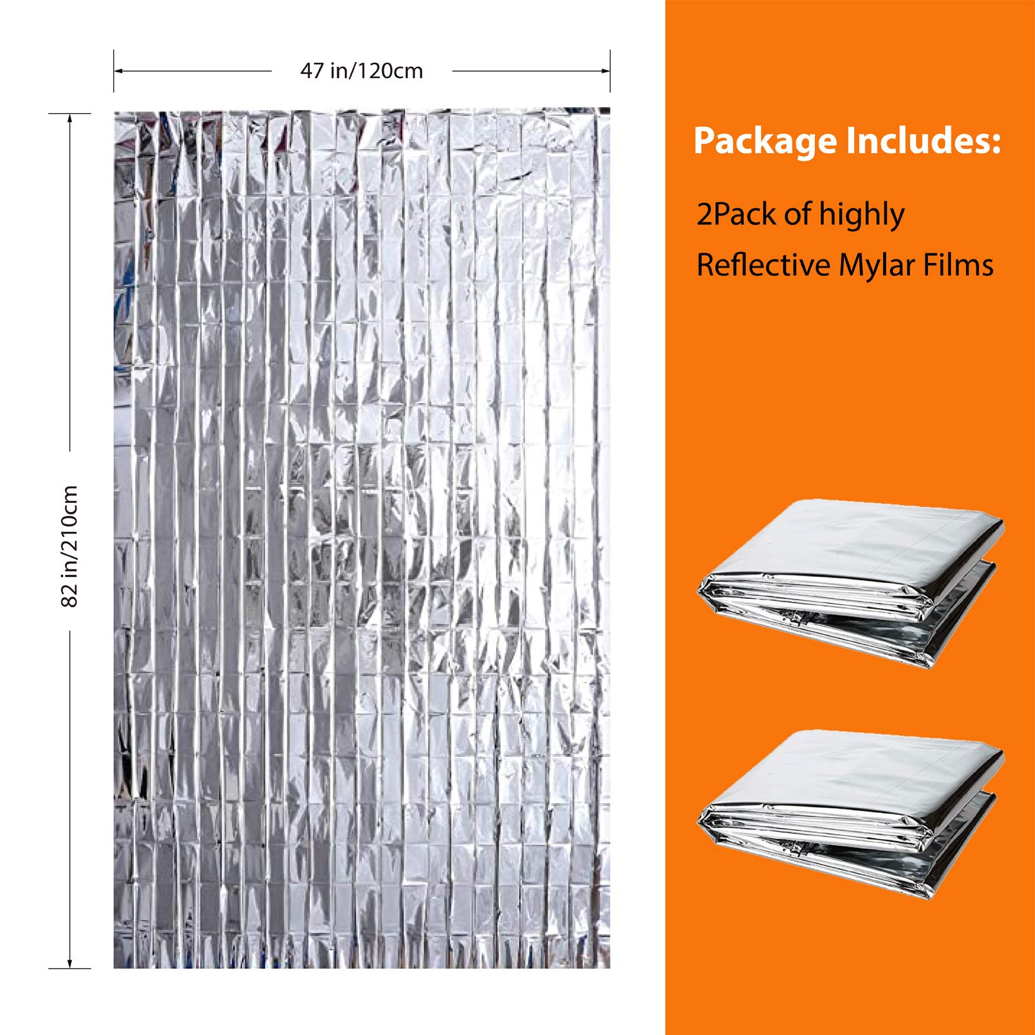 Navadeal mylar sheet 82x47 easy installation with tape or spray adhesive