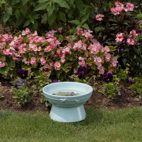 Navaris Bee Watering Station outdoor garden display blends with flowers
