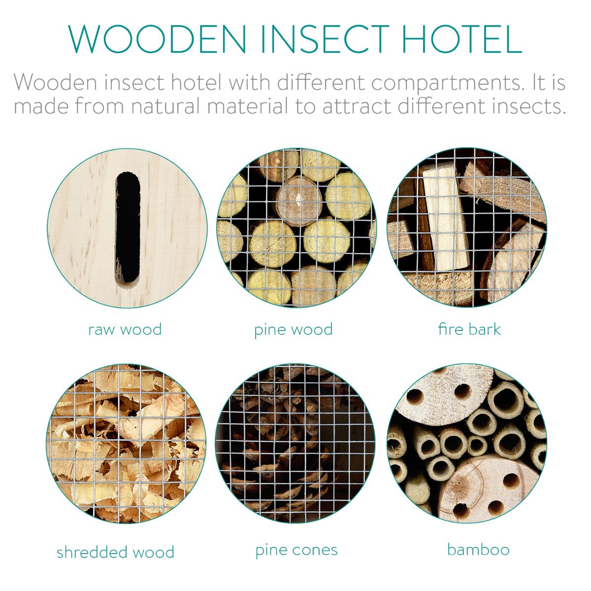 Navaris insect hotel hanging hook ready for wall or fence mounting