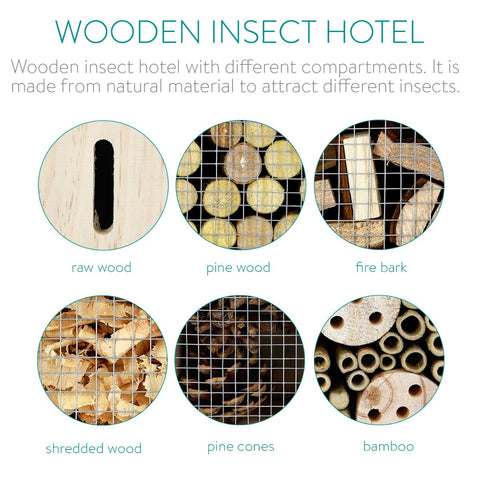 Navaris insect hotel hanging hook ready for wall or fence mounting