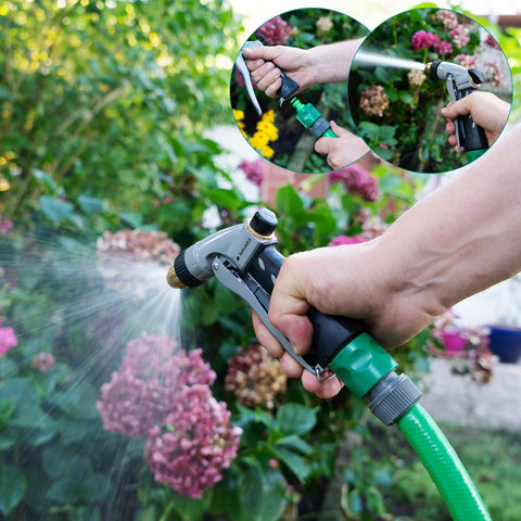 Navaris metal nozzle with adjustable brass tip for precise spray patterns.