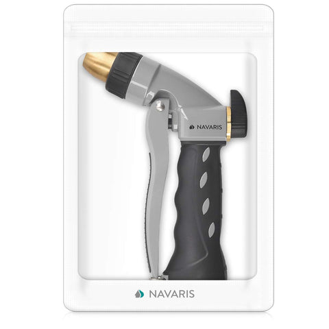 Navaris garden nozzle delivers reliable water flow for gutters, decks, and outdoor pets' baths.