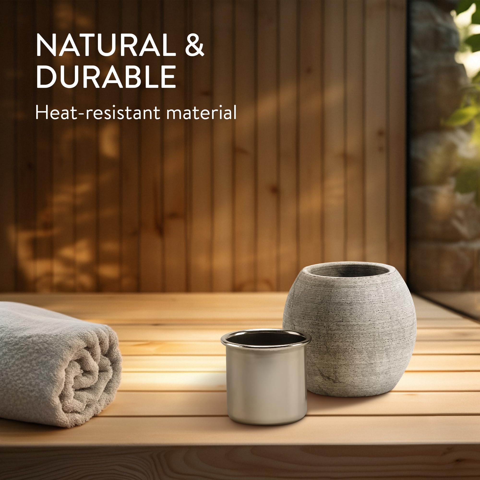 Navaris soapstone diffuser adds durable, elegant aroma to home spa sessions.
