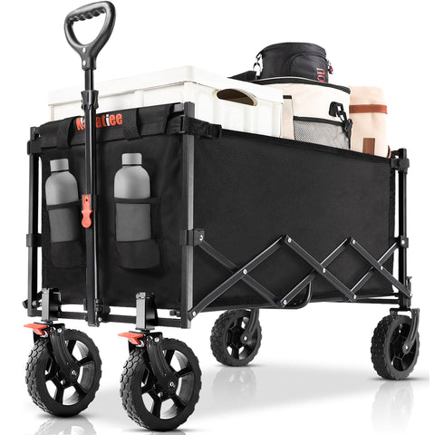 Navatiee 140L wagon folding-compact design enables quick setup for camping.