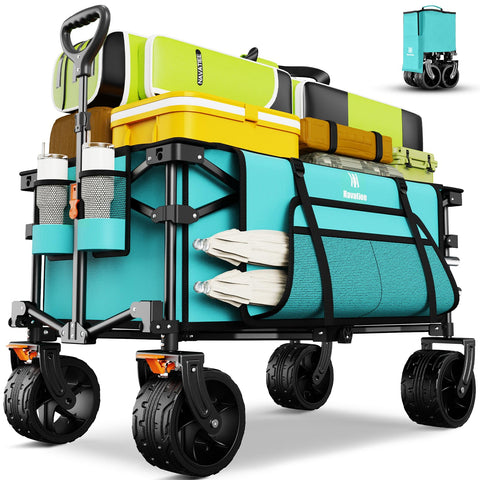 Navatiee big wheels collapsible wagon for easy storage and transport.