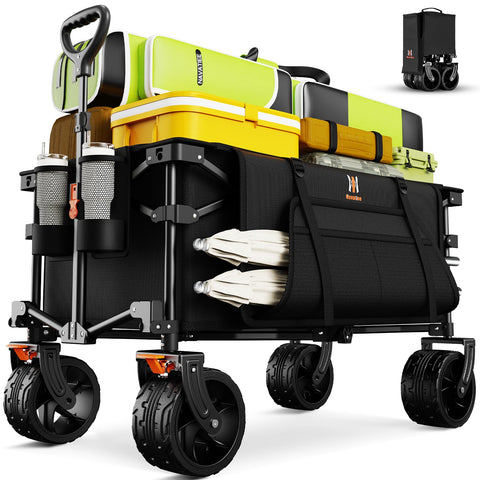 Navatiee big wheels collapsible wagon ideal for beach gear transport.