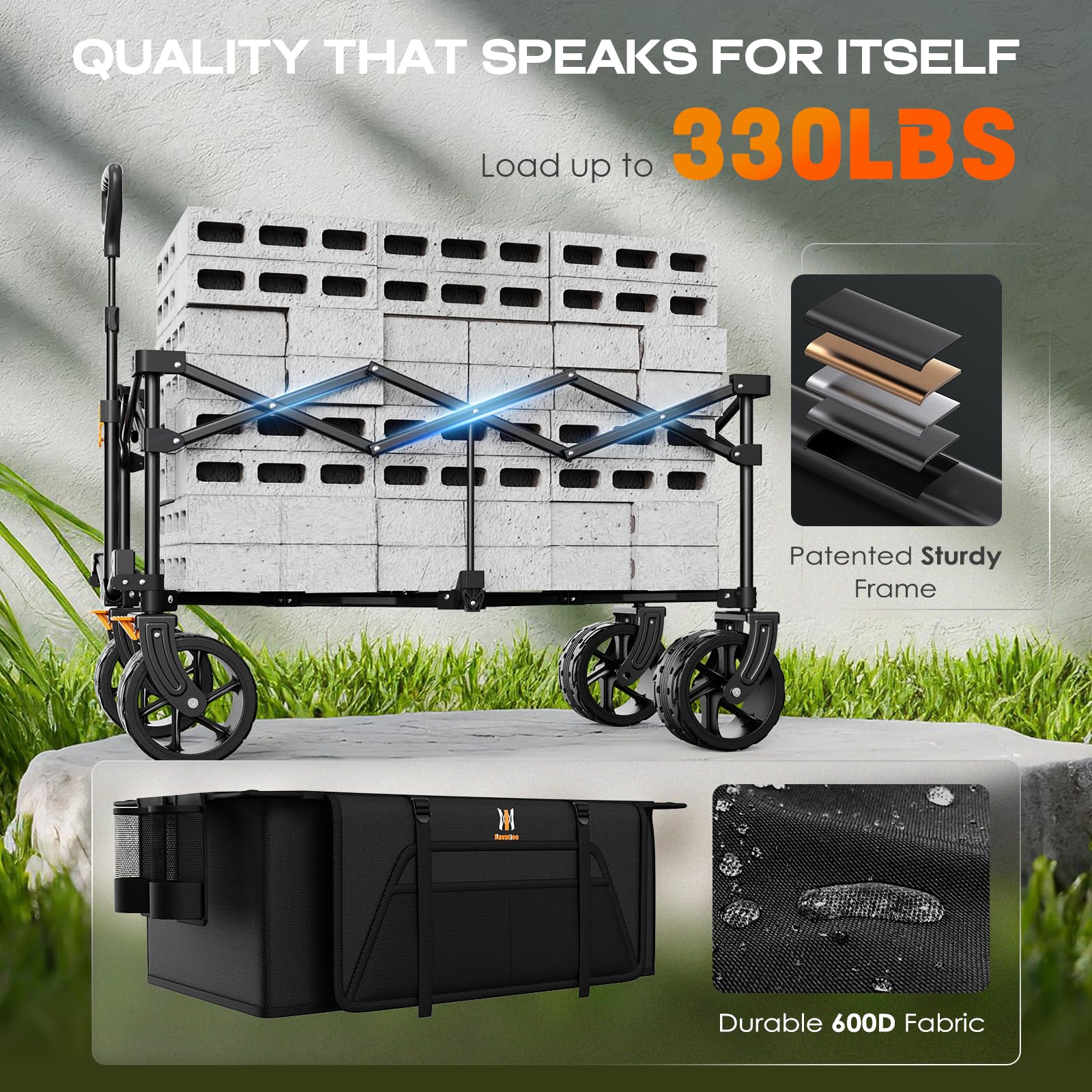 Navatiee fold-flat design makes storage quick and compact.