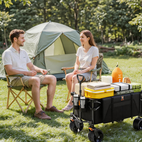 Navatiee outdoor wagon ready for groceries, beach trips, and camping.