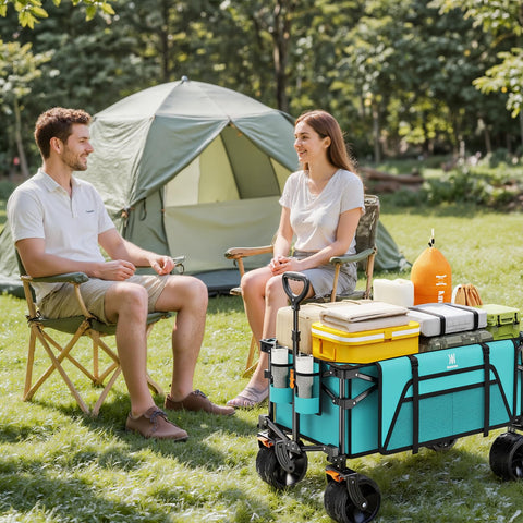 Navatiee outdoor wagon ideal for groceries, camping, and sports gear.