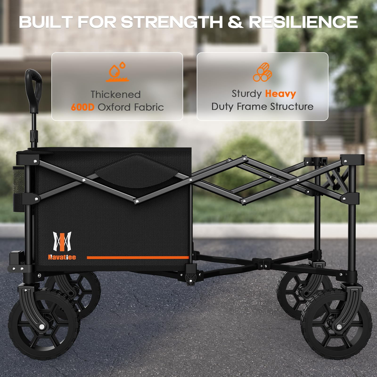 Navatiee wagon folded profile shows compact storage height.