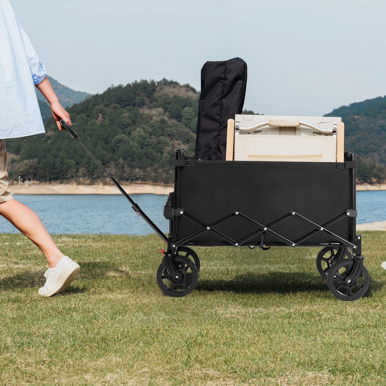 Navatiee wagon supports versatile use from camping to groceries.