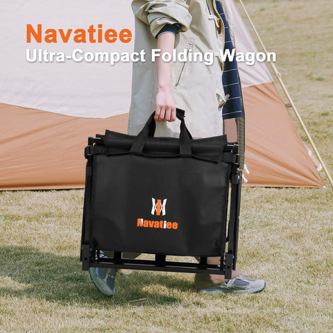 Navatiee wagon removable wheels allow easy storage and flexible transport.