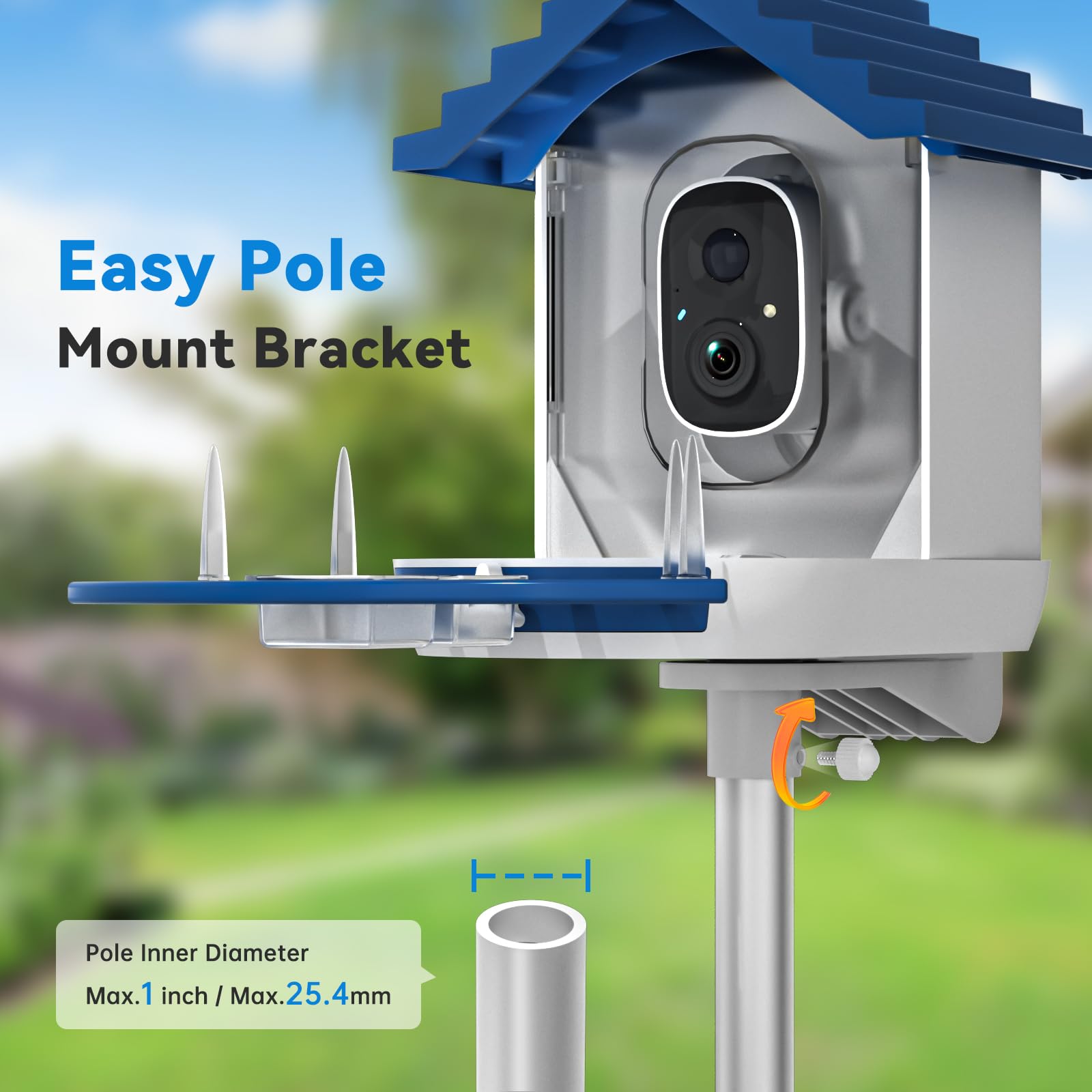 NAVFS solar-ready bracket demonstrates panel compatibility for extended camera uptime.