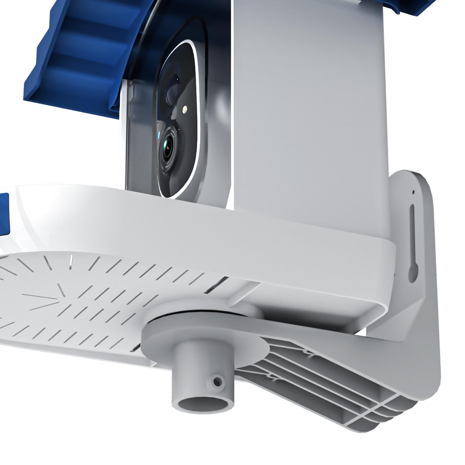NAVFS universal bird feeder mount on a pole for quick, stable installation.
