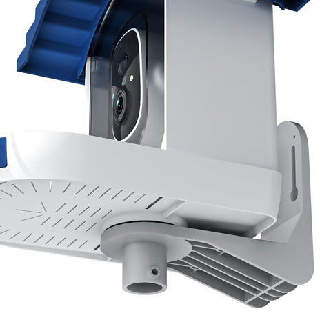 NAVFS universal bird feeder mount on a pole for quick, stable installation.