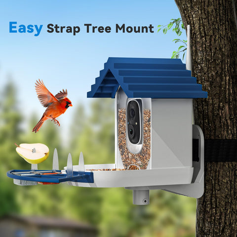 NAVFS universal bird feeder mount fixed to a wall for steady camera mounting.