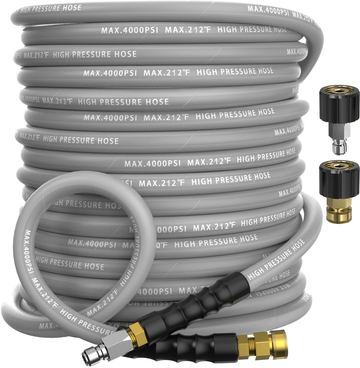 NAVOHEVEN 50ft hose with 360° swivel for easy, tangle-free cleaning and extended reach.