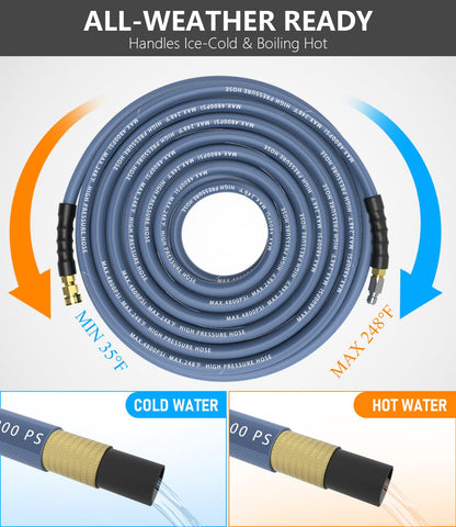 NAVOHEVEN kink-resistant flexible hose for easy maneuvering around vehicles