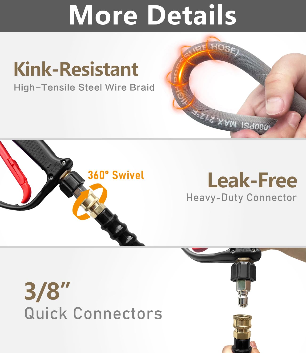 NAVOHEVEN 360-degree swivel minimizes twists and tangles during use.