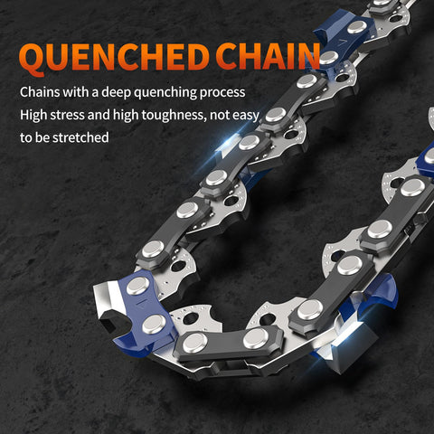 NAWIN chain with sharp teeth shown for efficient, fast cutting performance.