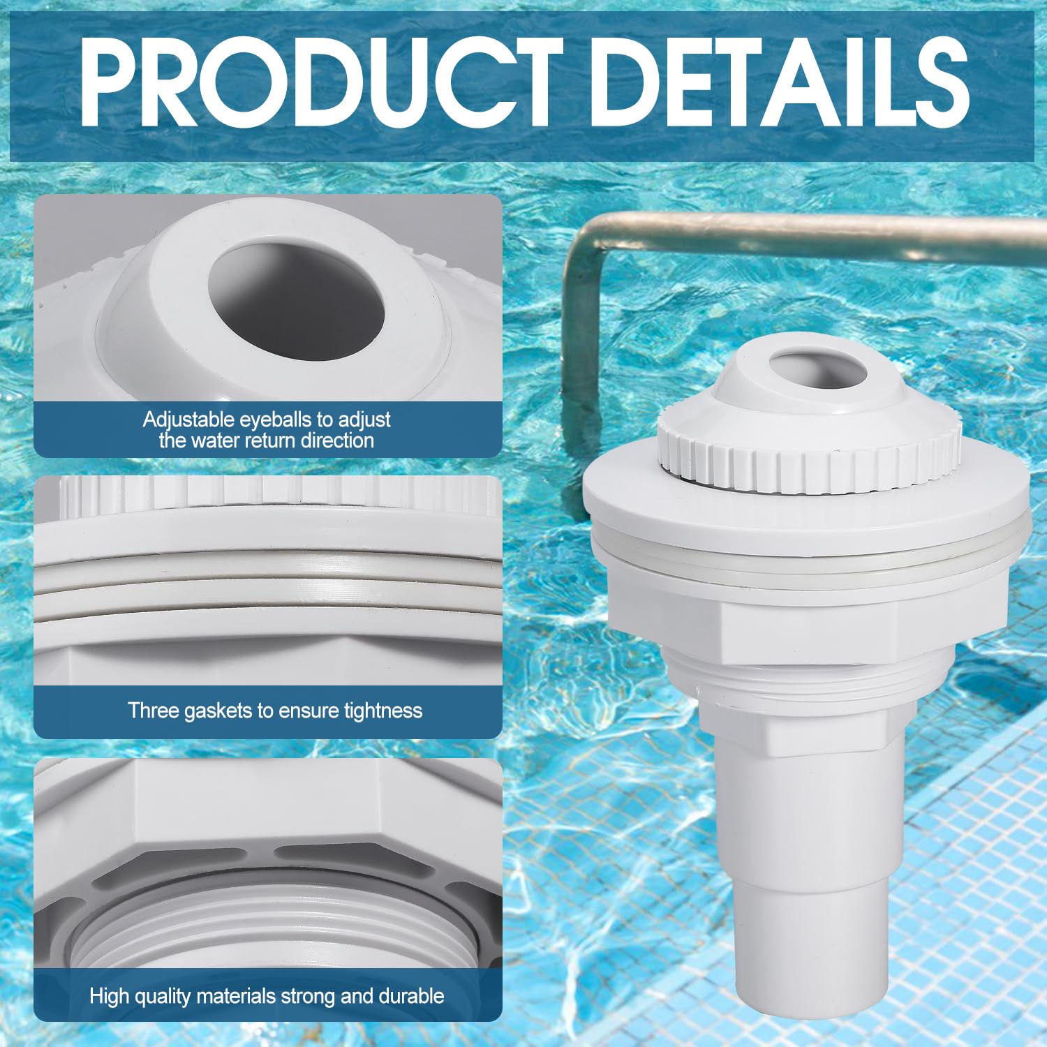 Nayciiy nozzle end-face diameter measures 3 1/2 inches for compatibility.
