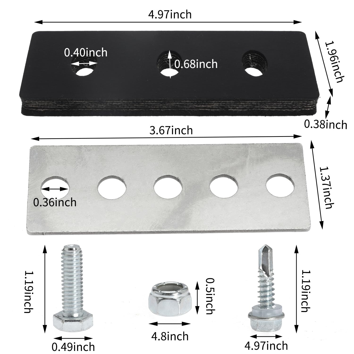 Nayciiy rubber paddles 3/8 inch thick providing flexible contact with the impeller