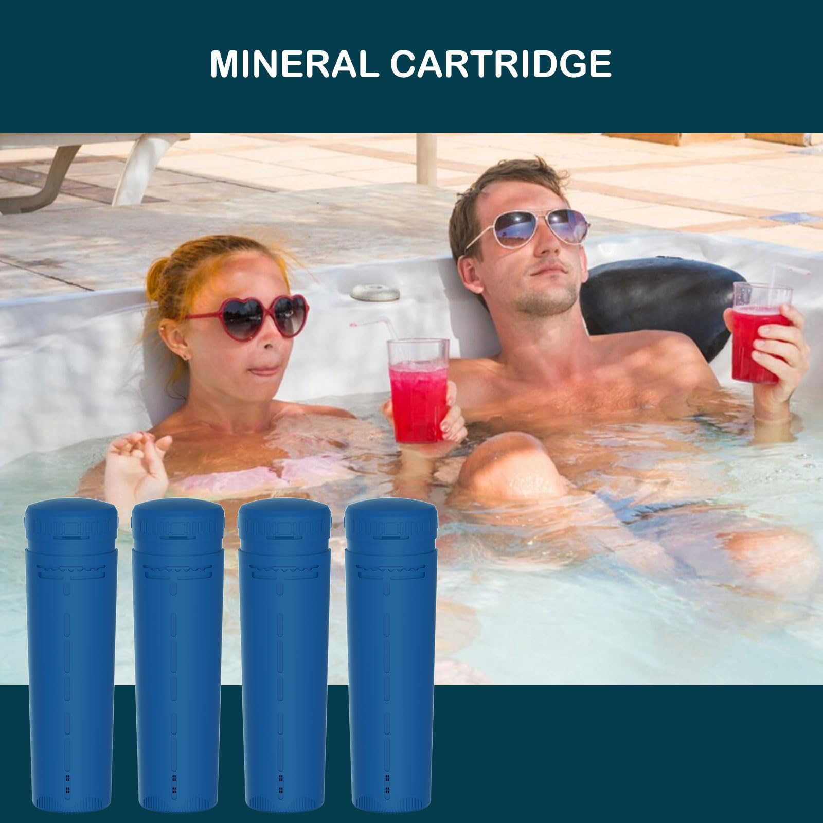 Nayoku cartridge setup promotes odor-free spa water.