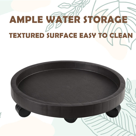 NAZKAEN round coaster roller base keeps plants steady during movement.