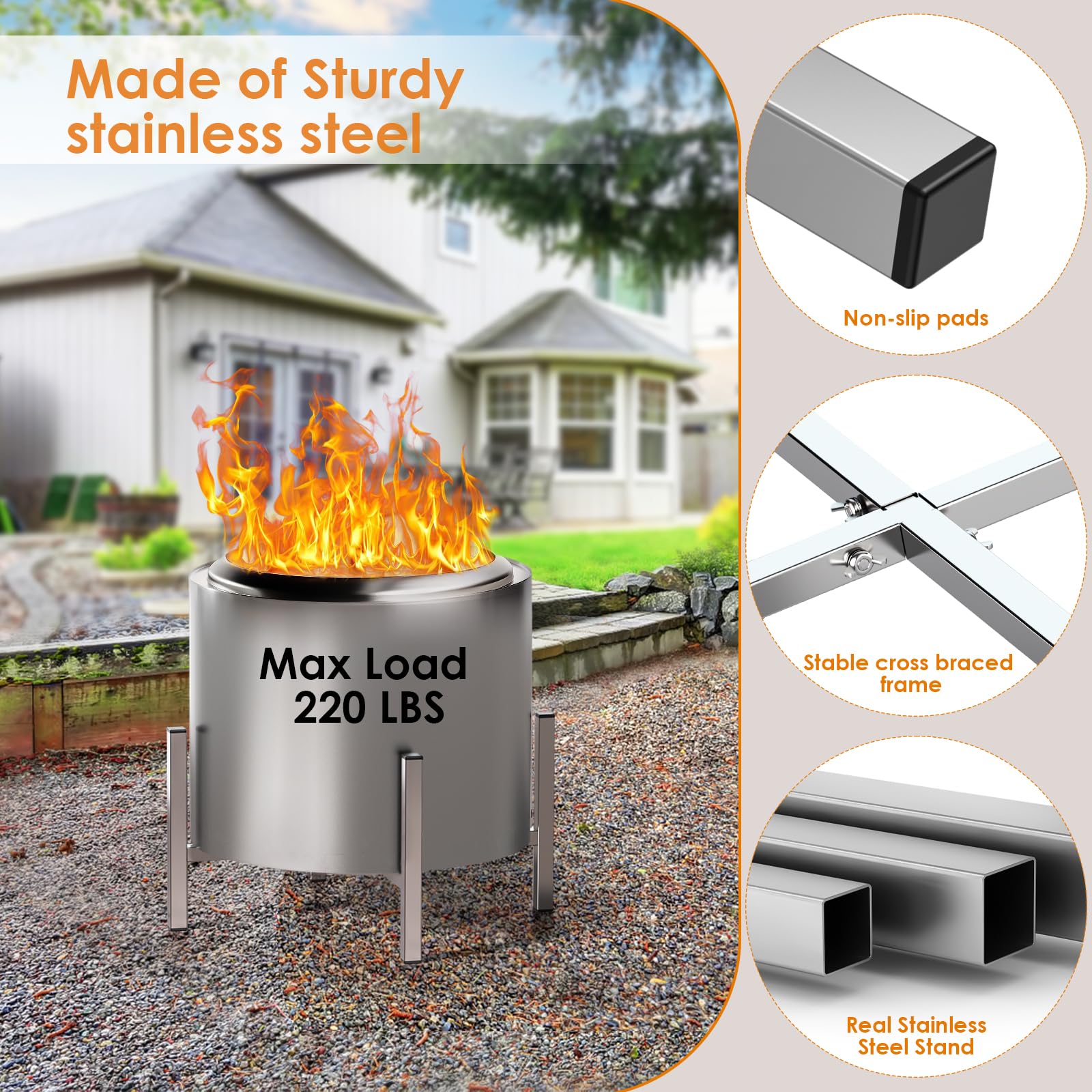 NBPLUS deck-friendly design keeps pits stable on surfaces